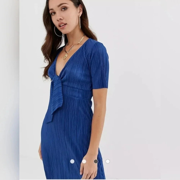 NWT ASOS PLISSE TEA MIDI DRESS - Picture 3 of 12